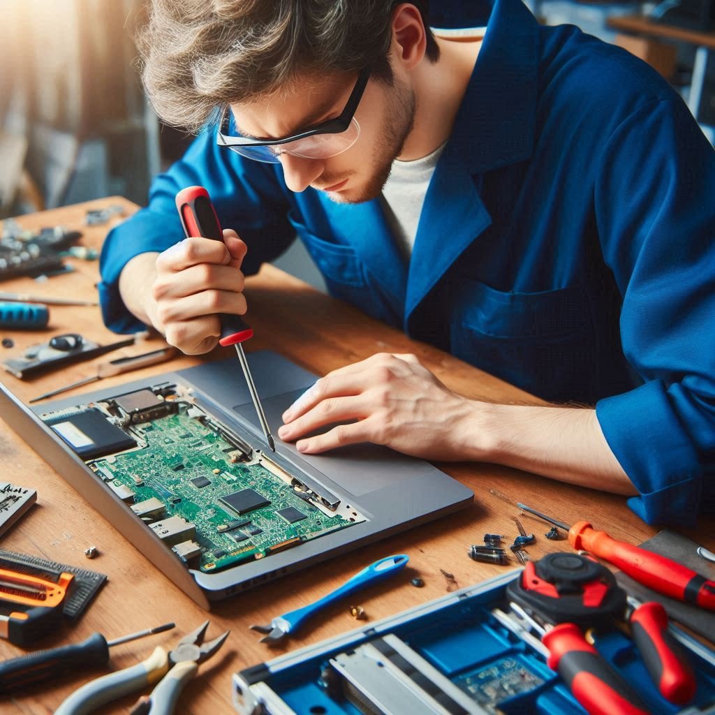 Técnico Reparando Lap Top